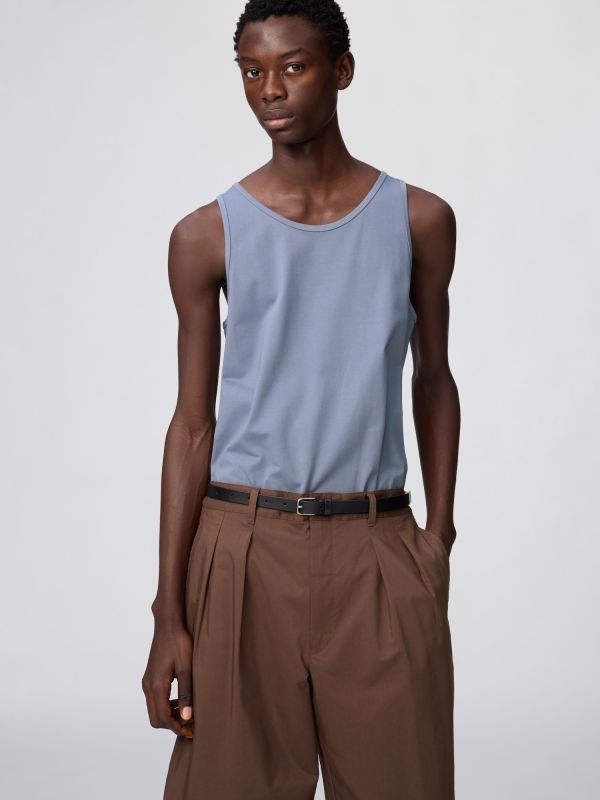 ナローロングレザーベルト