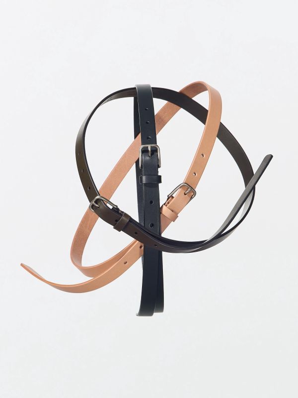 ナローロングレザーベルト