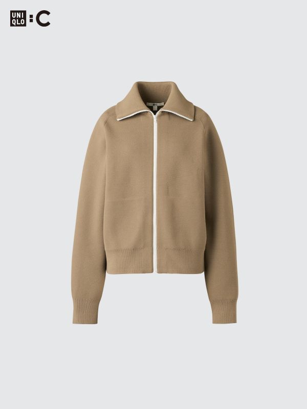 ミラノリブフルジップカーディガン