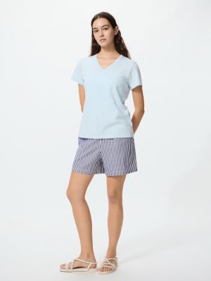 スラブジャージーVネックT