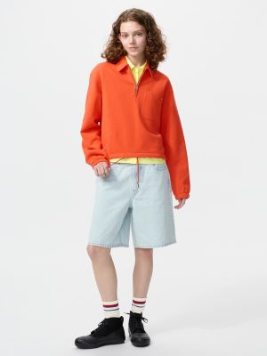 スウェットハーフジップシャツ